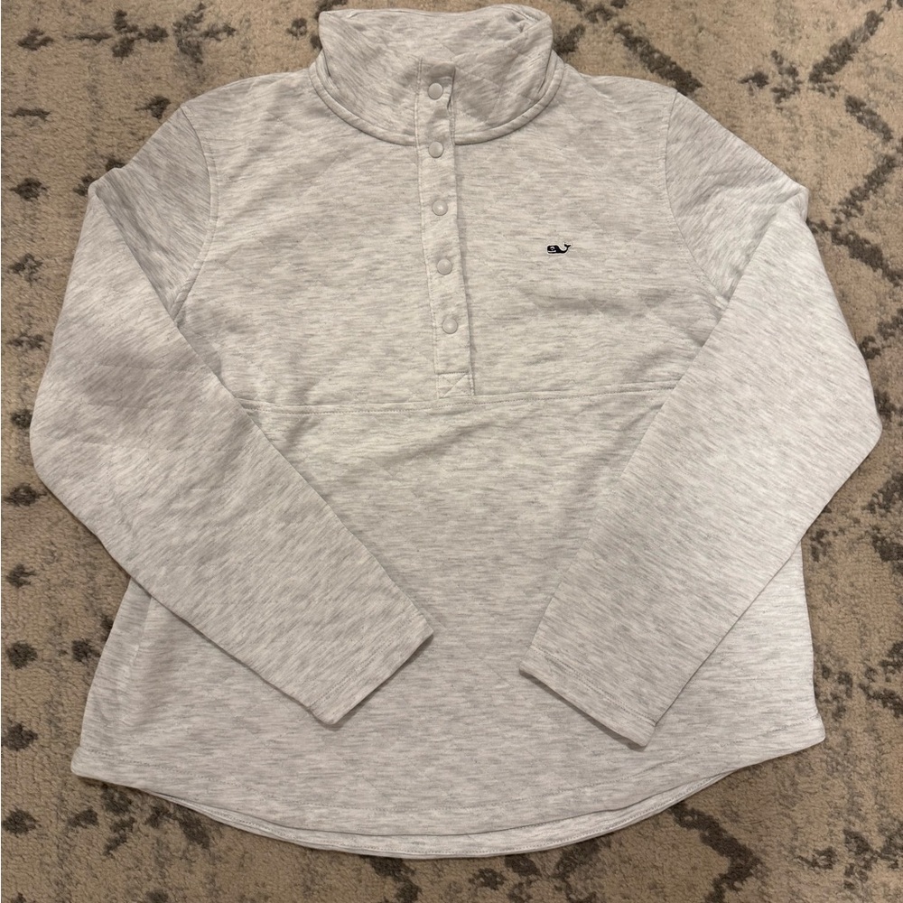 Vineyard Vines Gray Quarter-Zip Pullover
